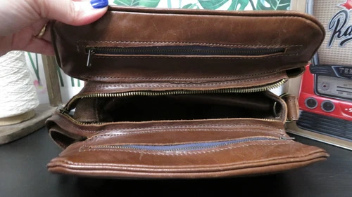 Vintage Repelled Leather Bag - Terra Cotta - photo 2