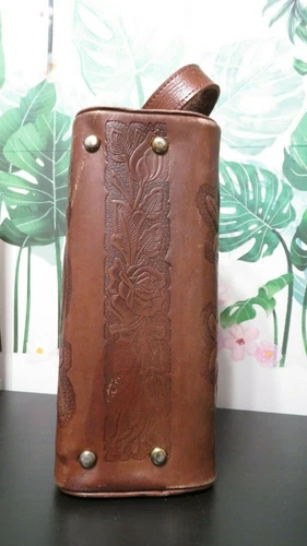 Vintage Repelled Leather Bag - Terra Cotta - photo 5