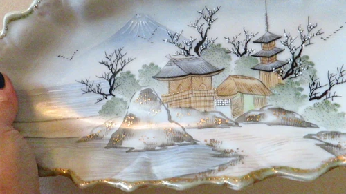 Vintage Hand Painted Japanese Porcelain Dish - Meiji Period - photo 2