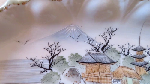 Vintage Hand Painted Japanese Porcelain Dish - Meiji Period - photo 4