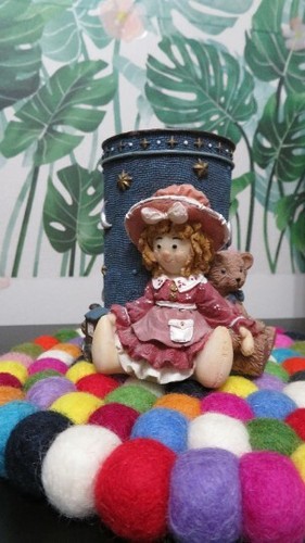 Vintage Cherison Pen Holder with Toys & Teddy Bear