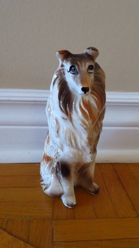 Collie Figurine Puppy Dog Sculpture - Vintage Porcelain Lassie - photo 2