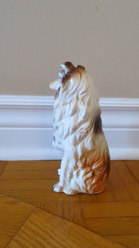 Collie Figurine Puppy Dog Sculpture - Vintage Porcelain Lassie - photo 5