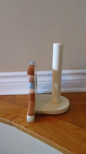 vtg Mcness Mold Ceramic friends paper towel bar boy and girl bar - photo 2
