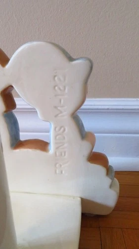 vtg Mcness Mold Ceramic friends paper towel bar boy and girl bar - photo 4