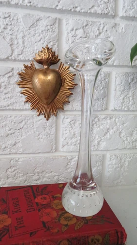 Vintage Swedish Hand Blown Crystal Vase - Aseda Sweden