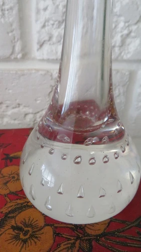 Vintage Swedish Hand Blown Crystal Vase - Aseda Sweden - photo 3