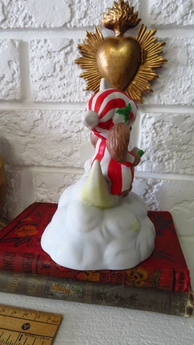 VTG Enesco Bunny & Baby Moon Music Box - photo 5