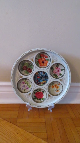 Vintage Las Vegas Floral Drink Tray - Mid Century Barware