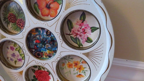 Vintage Las Vegas Floral Drink Tray - Mid Century Barware - photo 4