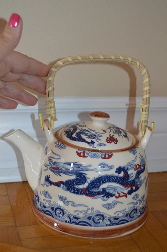 Chinese Teapot with Dragon, Heat Resistant - photo 2