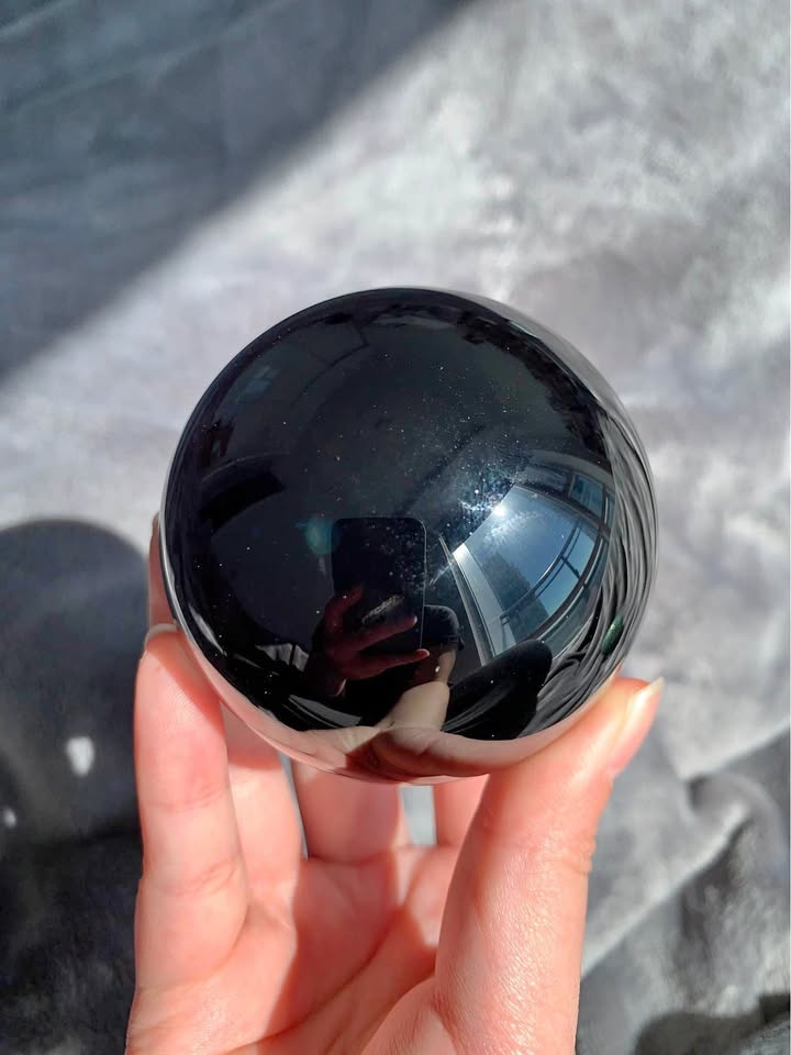 Large Black Obsidian Sphere [Crystal]