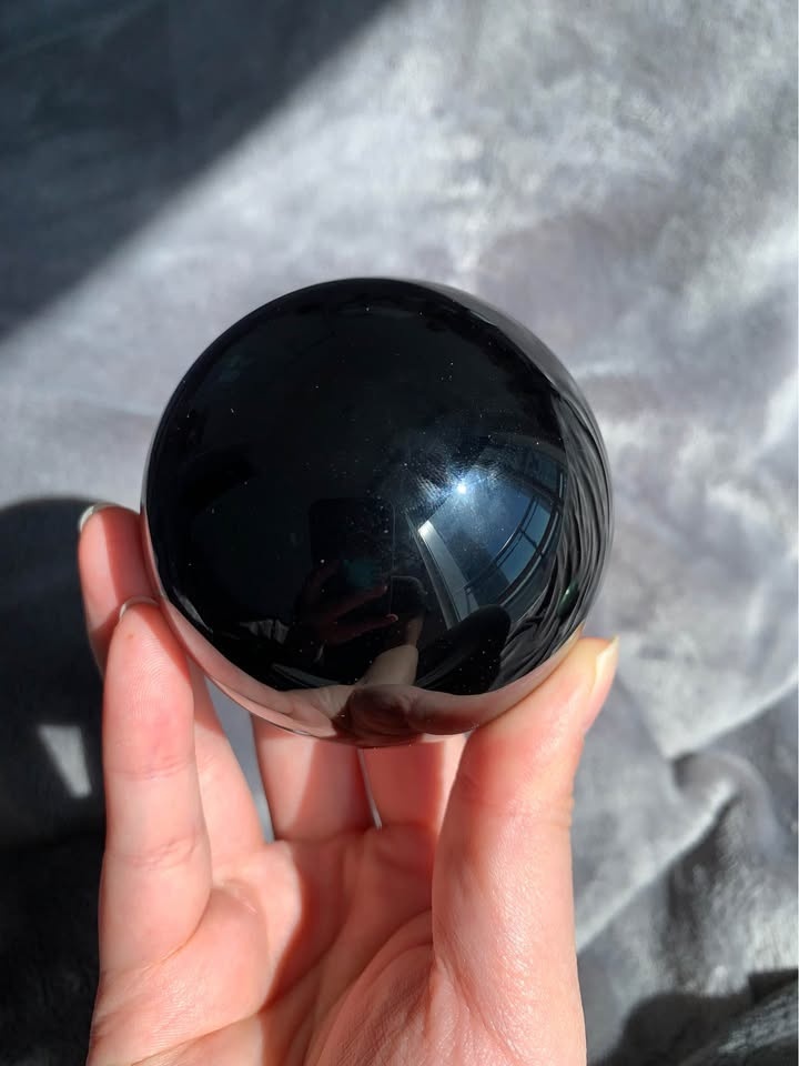 Large Black Obsidian Sphere [Crystal] - photo 2