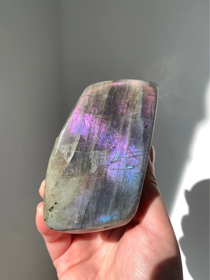 Pink Purple Flash Labradorite Freeform - photo 2