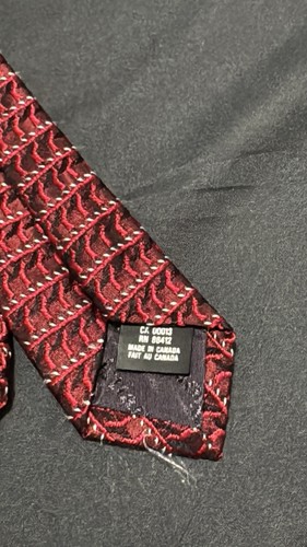 Vintage Christian Dior Monsieur Red Black Geometric Silk Tie Mad - photo 4