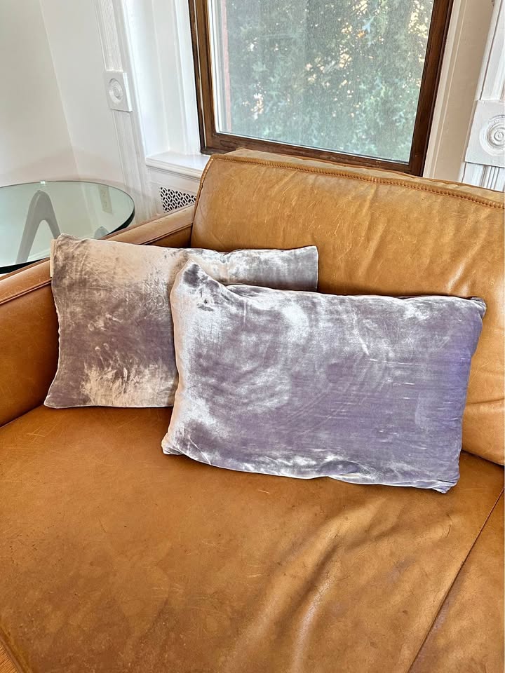 ABC CARPET - like new velvet throw pillows