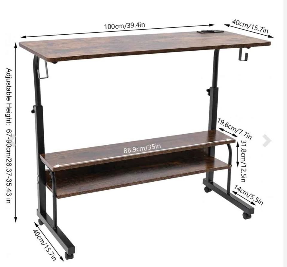 Height Adjustable Table Desk with Power Outlet - photo 2