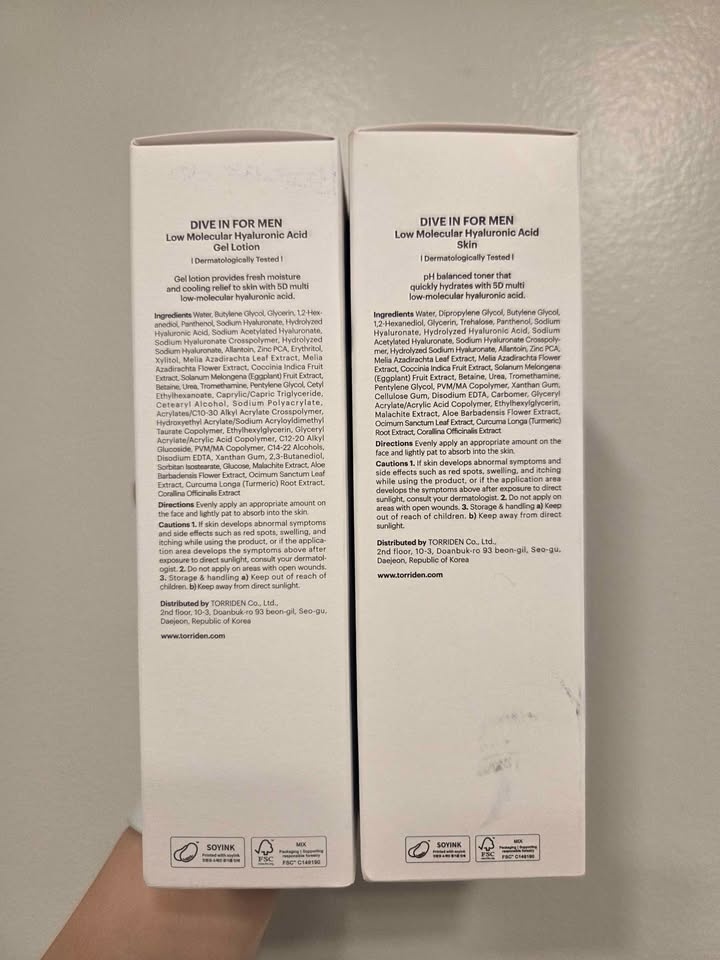 Torriden for men dive in skin + gel lotion SET - photo 4