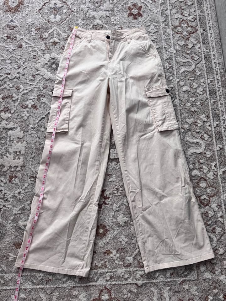 American Bazi Cream Cargo Pants Wide Leg - photo 2