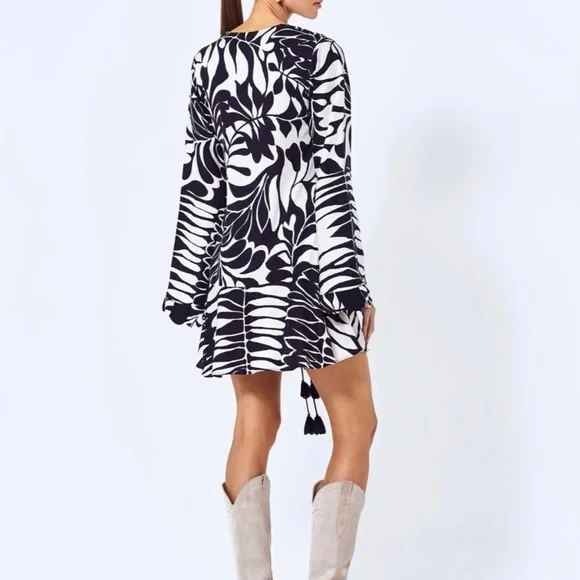 Alexis Black Floral Sintra Dress - Size S/M