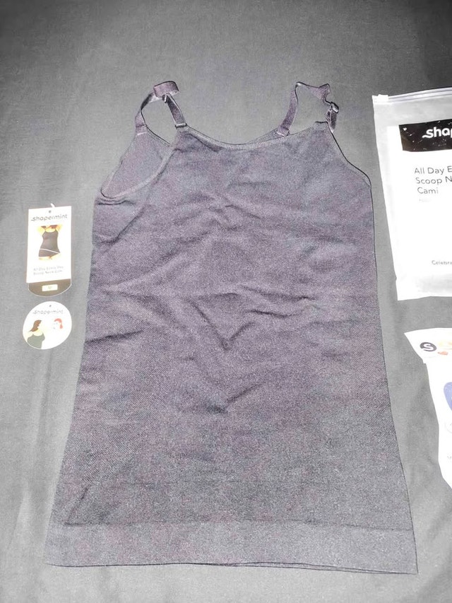 Shapermint All Day Every Day Scoop Neck Cami - Size M, Black - photo 2