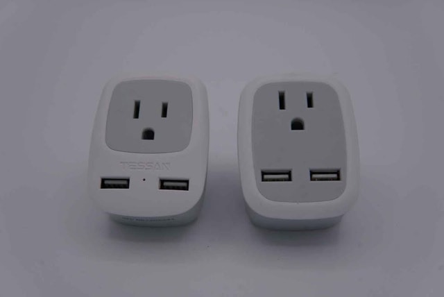 US to EU Travel Plug Adapters with USB Ports