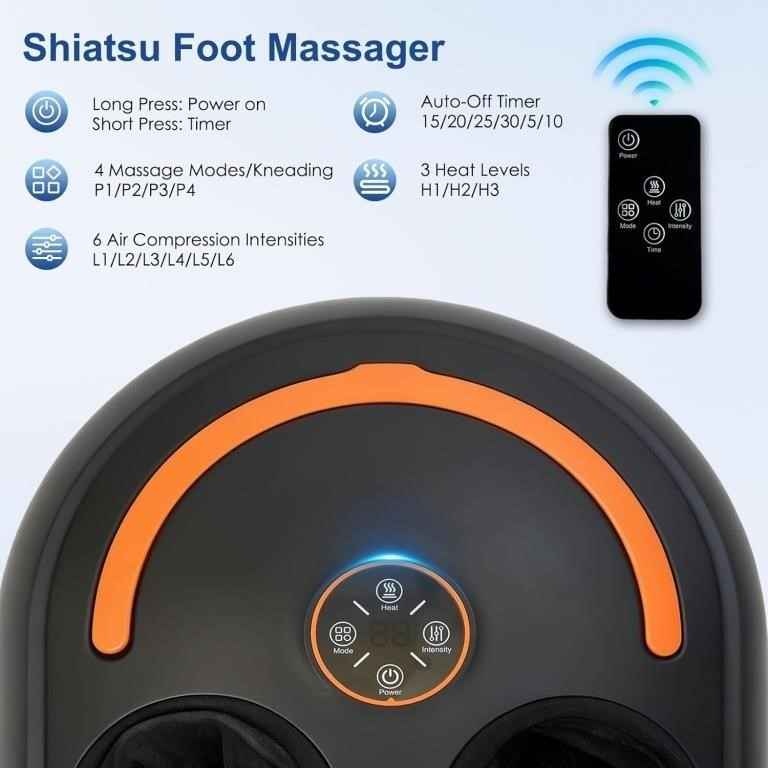 Shiatsu Foot Massager w Heat & Air Compression - photo 3