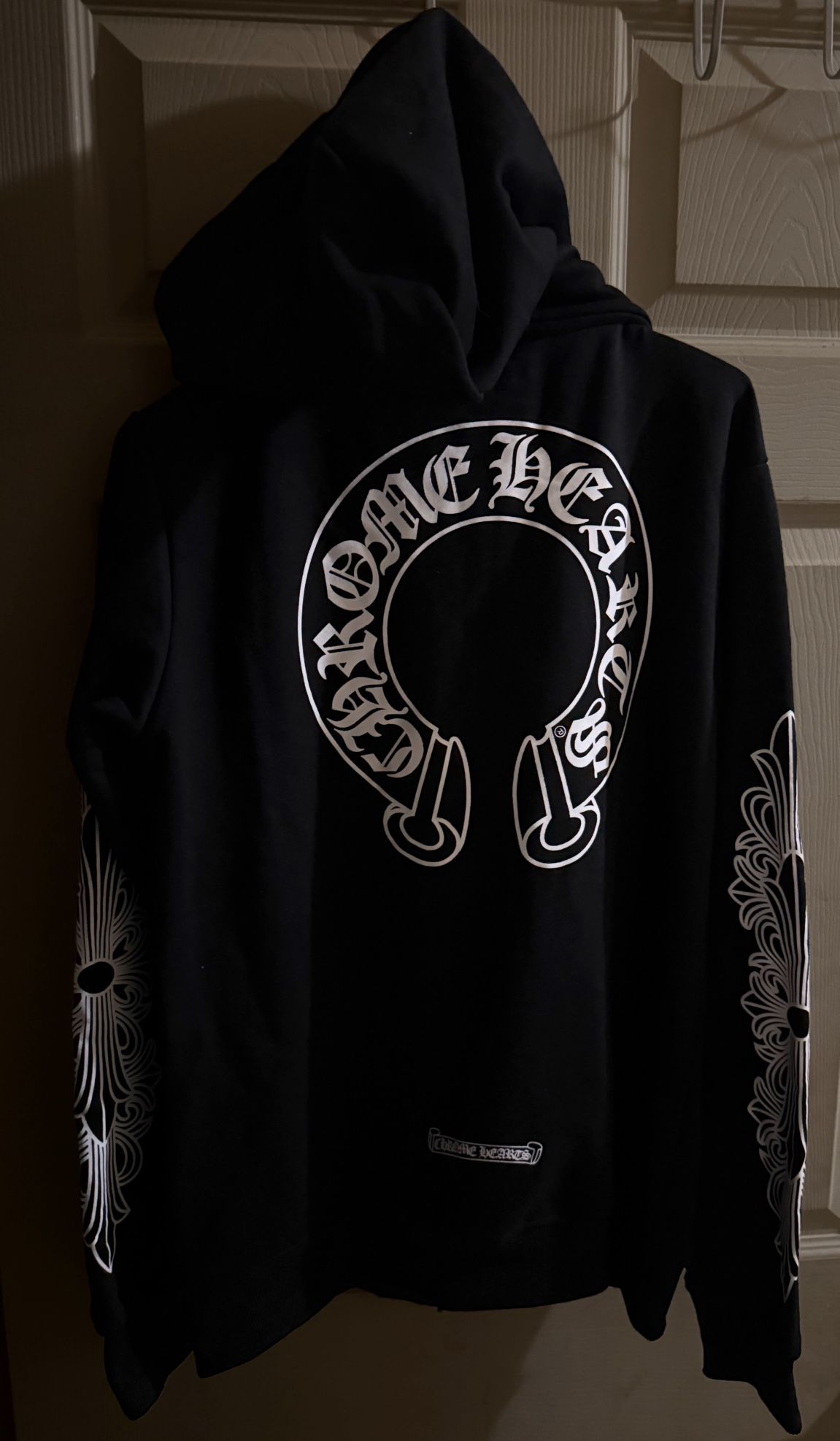 Chrome Hearts Floral Cross Sleeve Zip Up Hoodie - photo 2