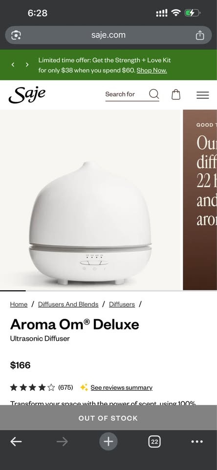 Saje Essential Oil Diffuser – Works Great - photo 2