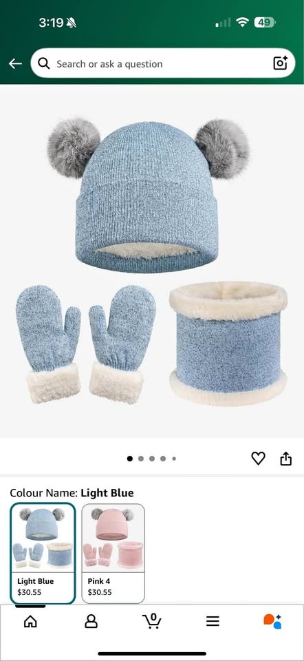 Kids Hat Scarf Gloves Set
