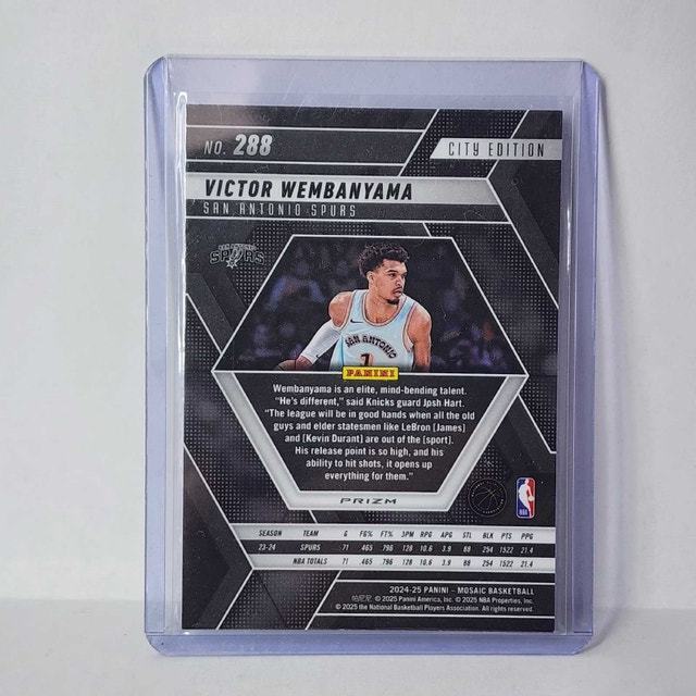 Victor Wembanyama 2024-25 Panini Mosaic #288 - photo 2