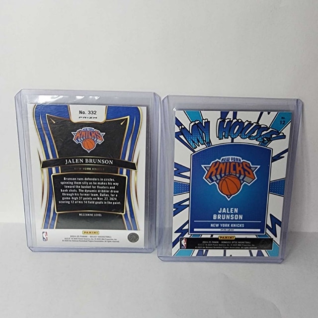 Jalen Brunson 2 Card Lot Select Mezzanine Optic Knicks - photo 2
