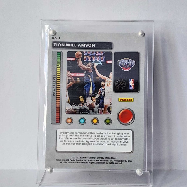 Zion Williamson 2021-22 Donruss Optic L-Minus 3…2…1 - photo 2