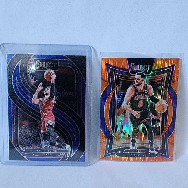 Zach LaVine Kings Select Lot (2 Cards) Blue & Orange Parallels