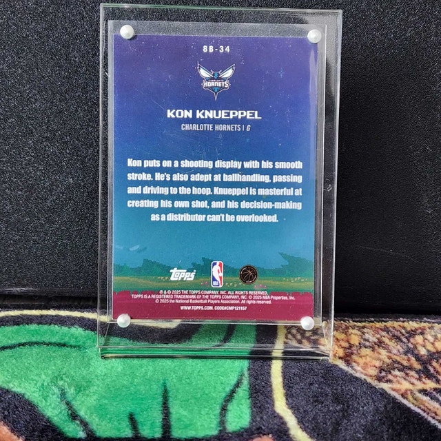 Kon Knueppel Rookie Card – Hornets NBA RC 2025-26 Topps 8-Bit - photo 2