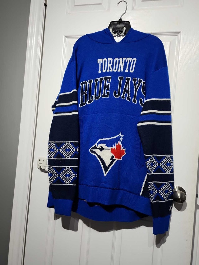 Toronto Blue Jays Knitted Hoodie Sweater – MLB Genuine Merch
