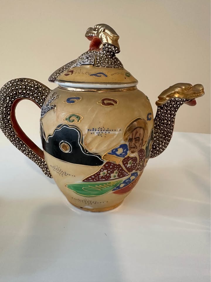 Vintage Japanese Dragonware Tea Set - Hand-Painted Moriage Porce - photo 3