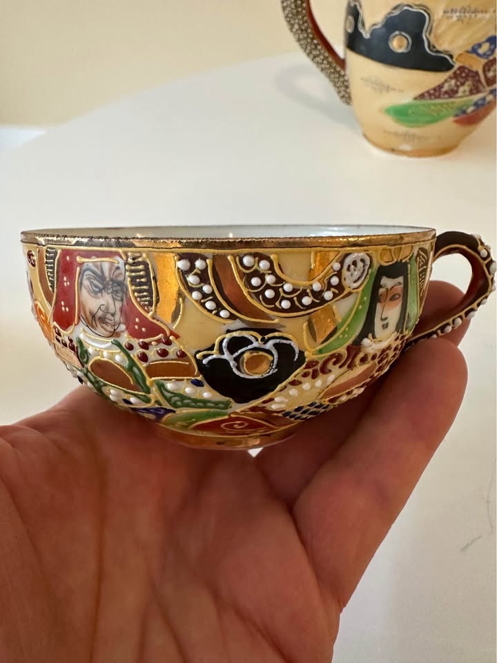 Vintage Japanese Dragonware Tea Set - Hand-Painted Moriage Porce - photo 5
