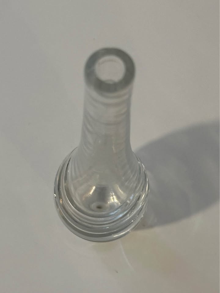 Vintage MCM Cut Glass Bud Vase - Heavy Crystal - 10" - photo 4