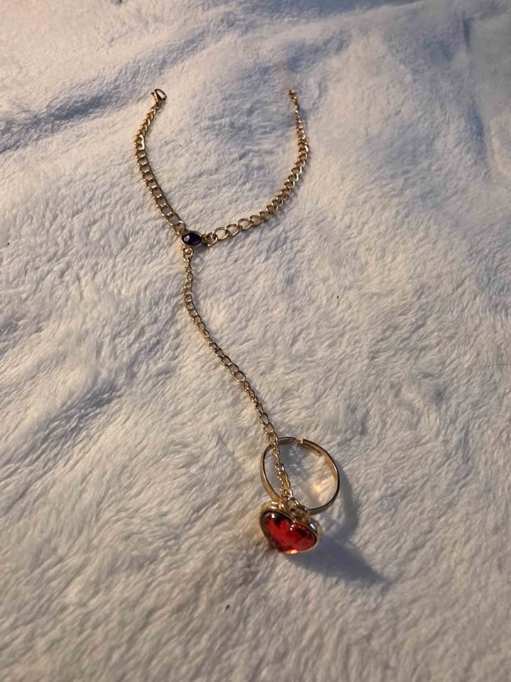 Vintage Heart Ring and Bracelet Combo