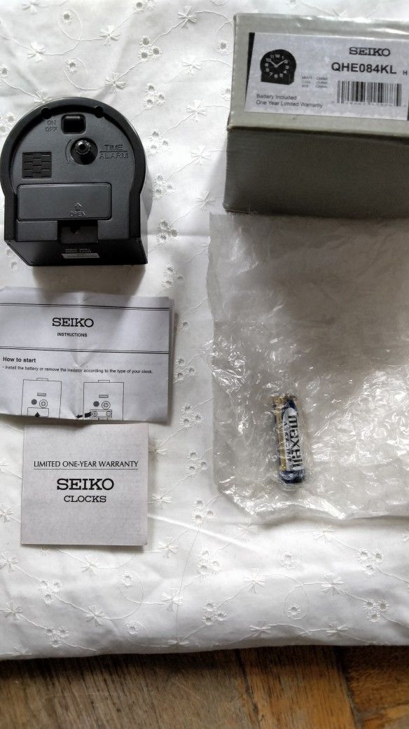 Seiko Black Analog Classic Desk Clock - photo 5