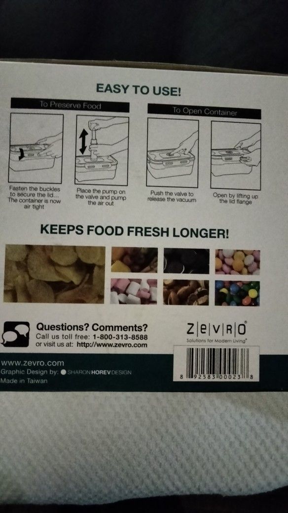 ZEVRO VAC AND SAVE 17 Piece Food Storage Set - photo 2