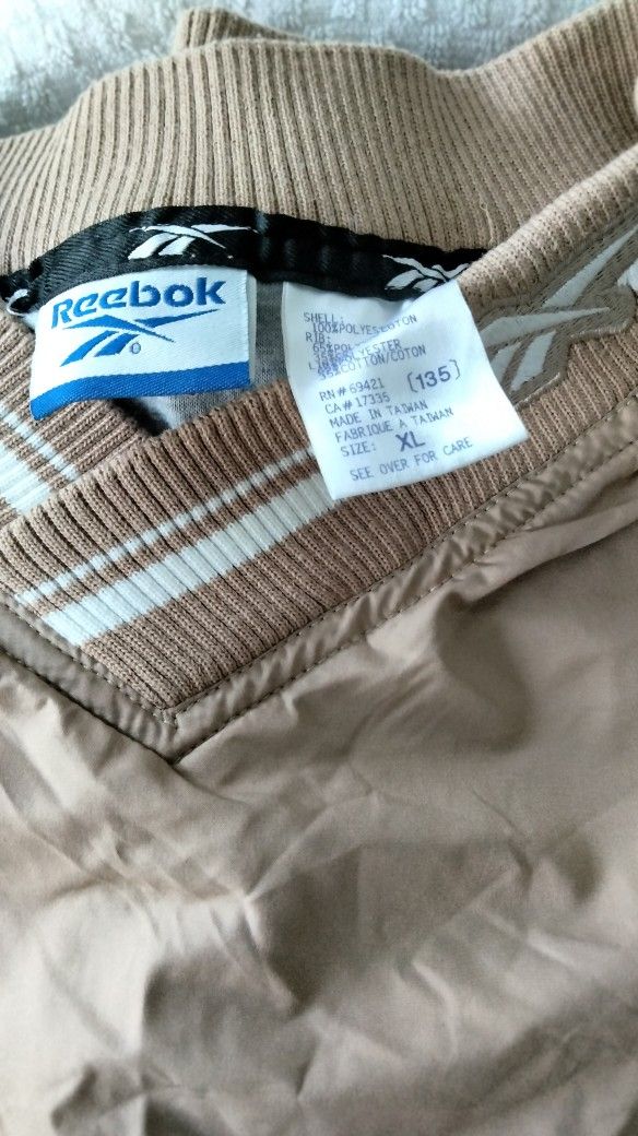 REEBOK MENS PULLOVER JACKET XL TAUPE WATERPROOF - photo 2