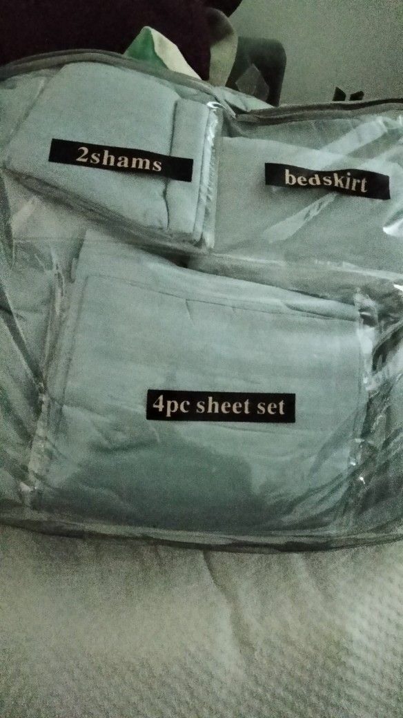 MANHATTAN LIGHTS COLOR DOBBY LIGHT BLUE Queen Comforter Set - photo 4