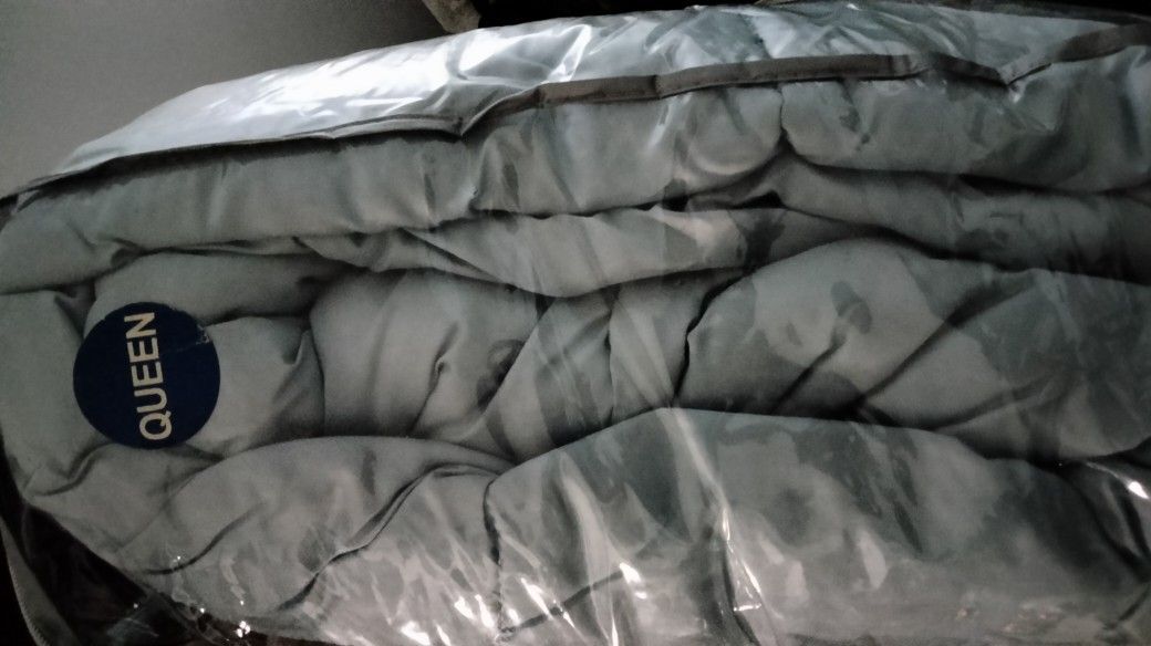 MANHATTAN LIGHTS COLOR DOBBY LIGHT BLUE Queen Comforter Set - photo 5