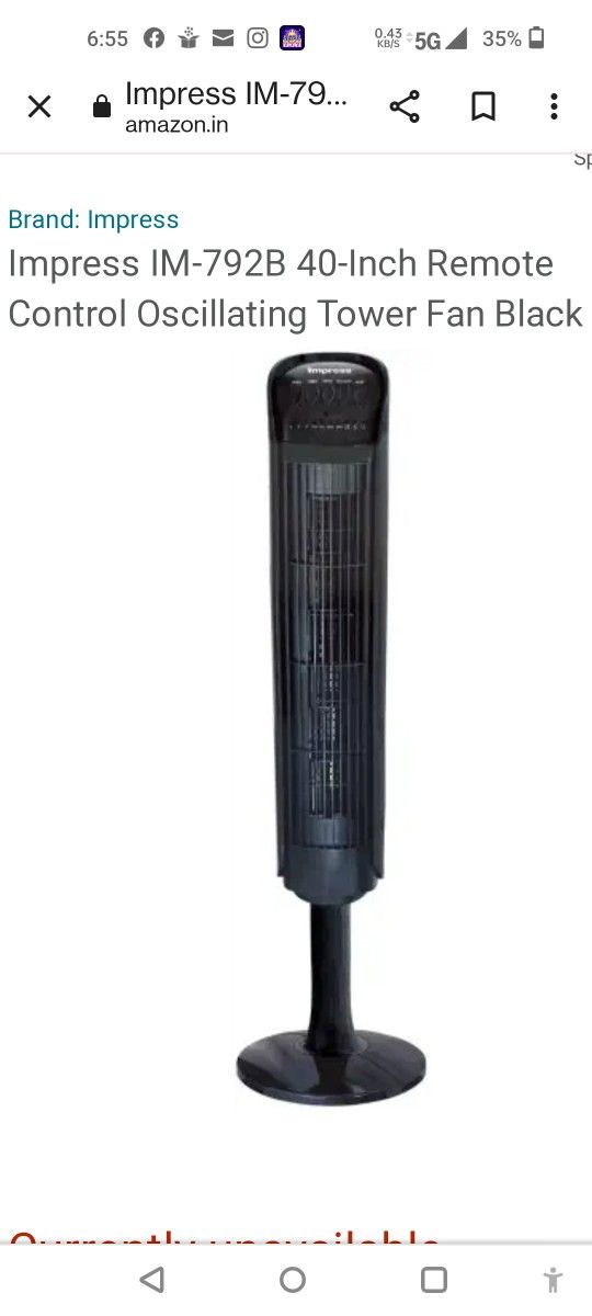 Impress Tower Fan - photo 2