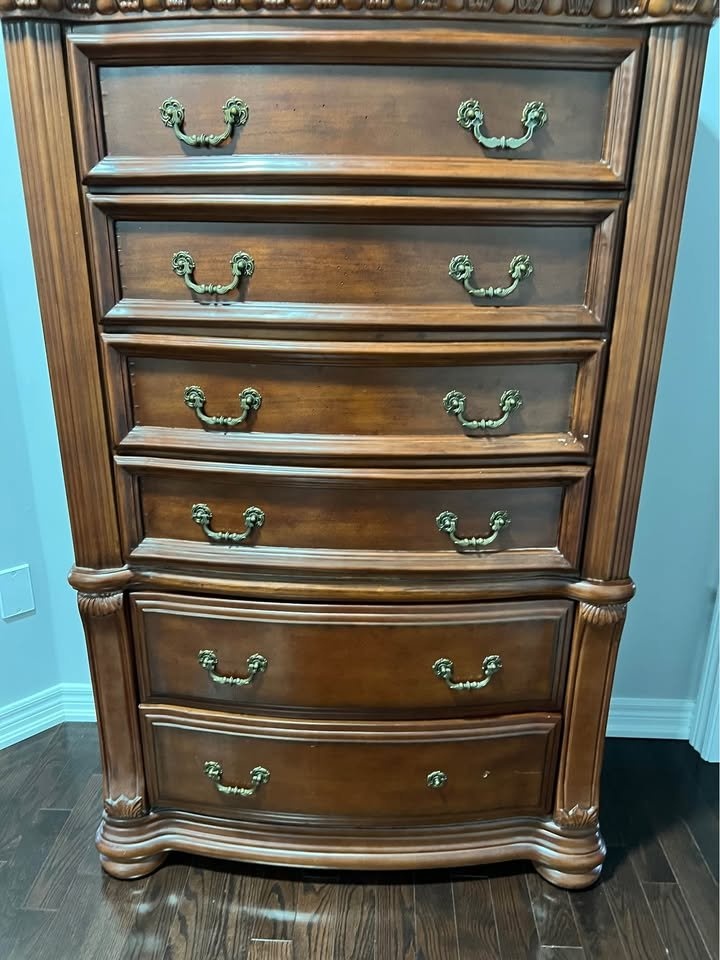 Dark Wood Dresser – 7 Drawers – FREE Safe Delivery - photo 2