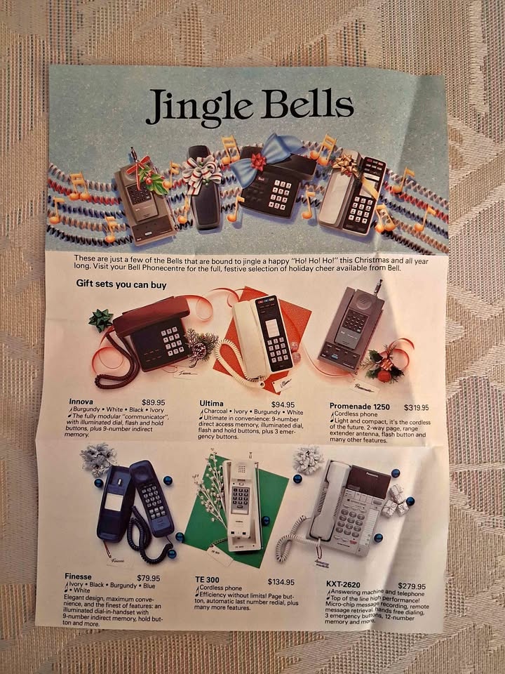 Vintage 1985 Jingle Bells Bell Canada Advertisement