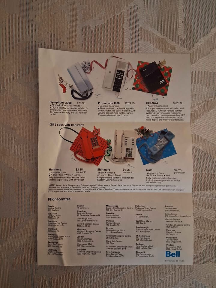 Vintage 1985 Jingle Bells Bell Canada Advertisement - photo 2