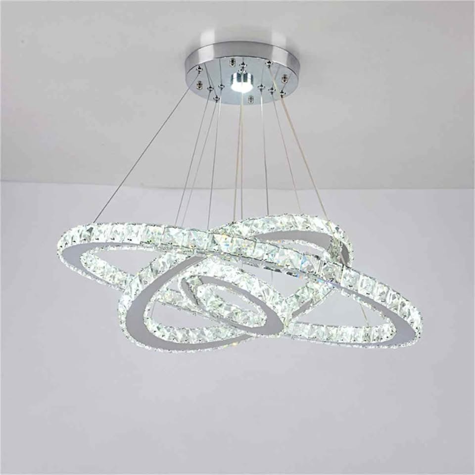 Daveonte 3-Light LED Chandelier with Crystal Details